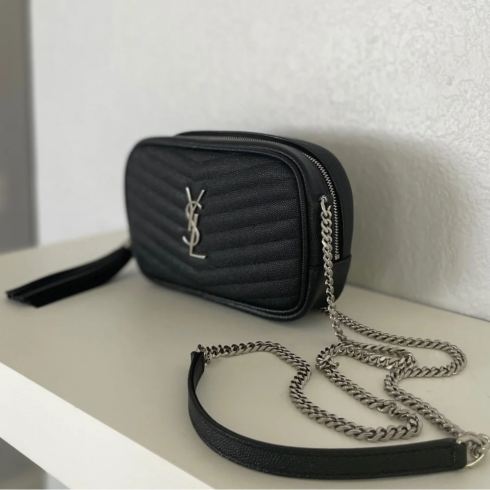 Saint Laurent mini Lou black with silver hardware - Picture 13 of 16